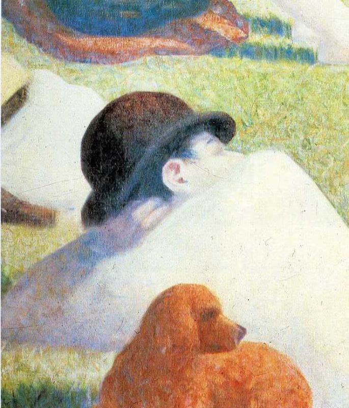Une baignade  Asnires (Particolare) 
