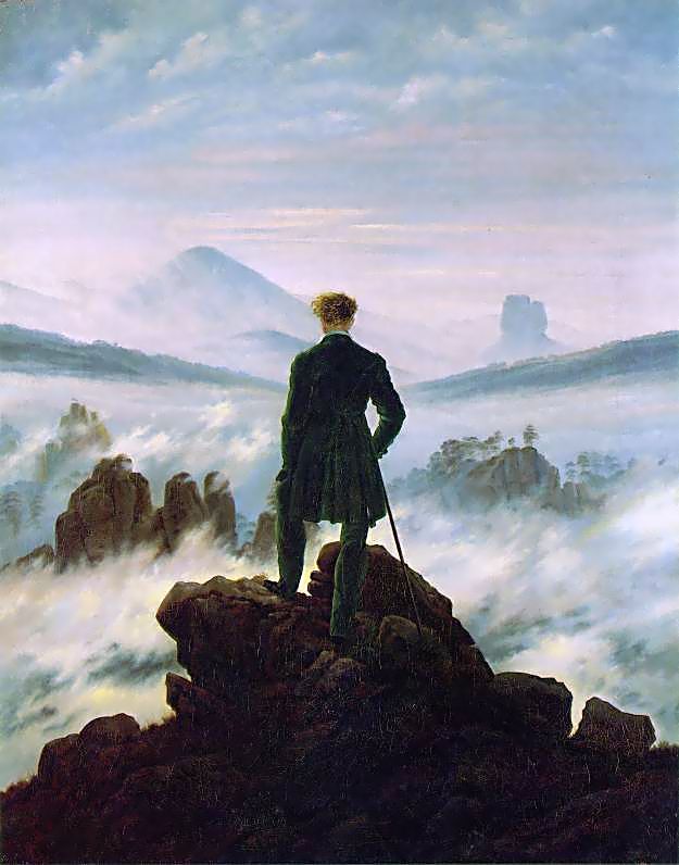Viandante sul mare di nebbia